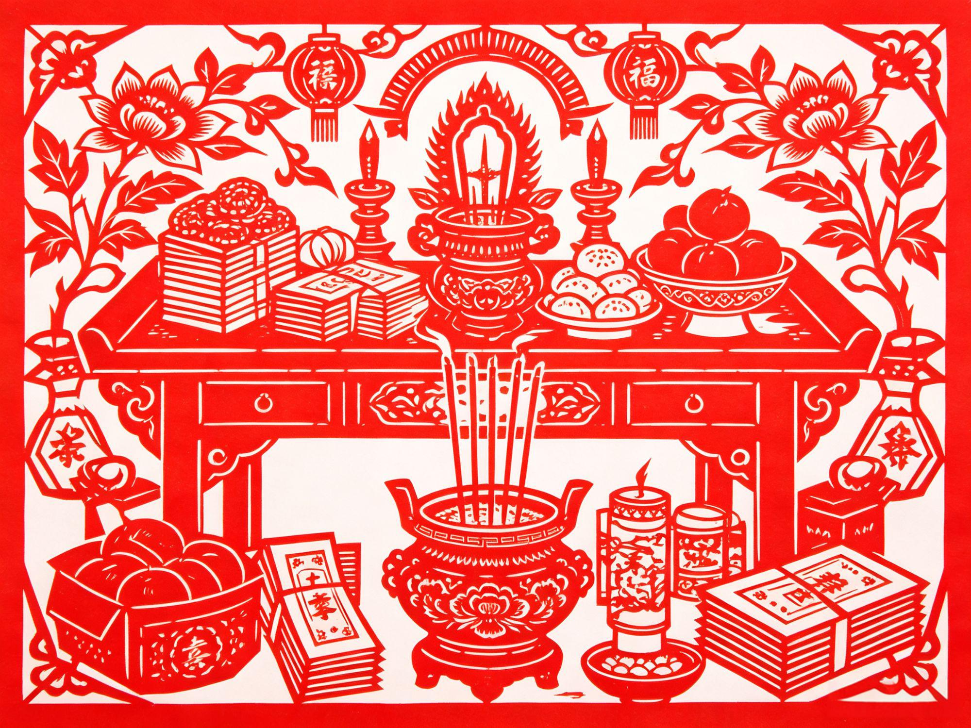 祭祀题材剪纸
